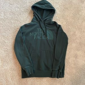 north face dark green hoodie